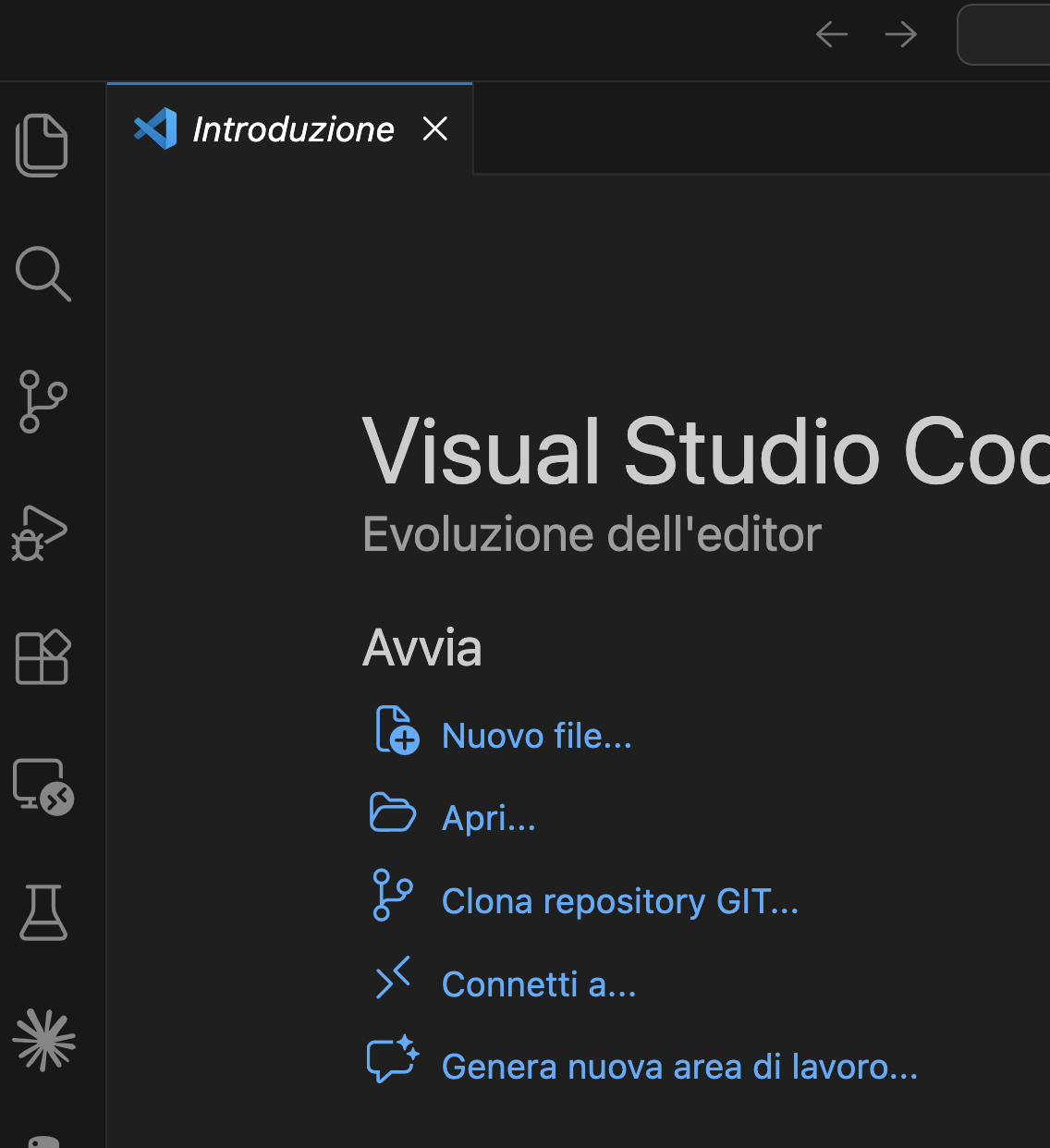 VS Code sidebar showing Source Control icon and Clone Repository option